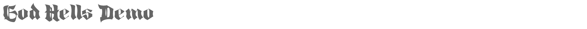 Sample characters God Hells Font